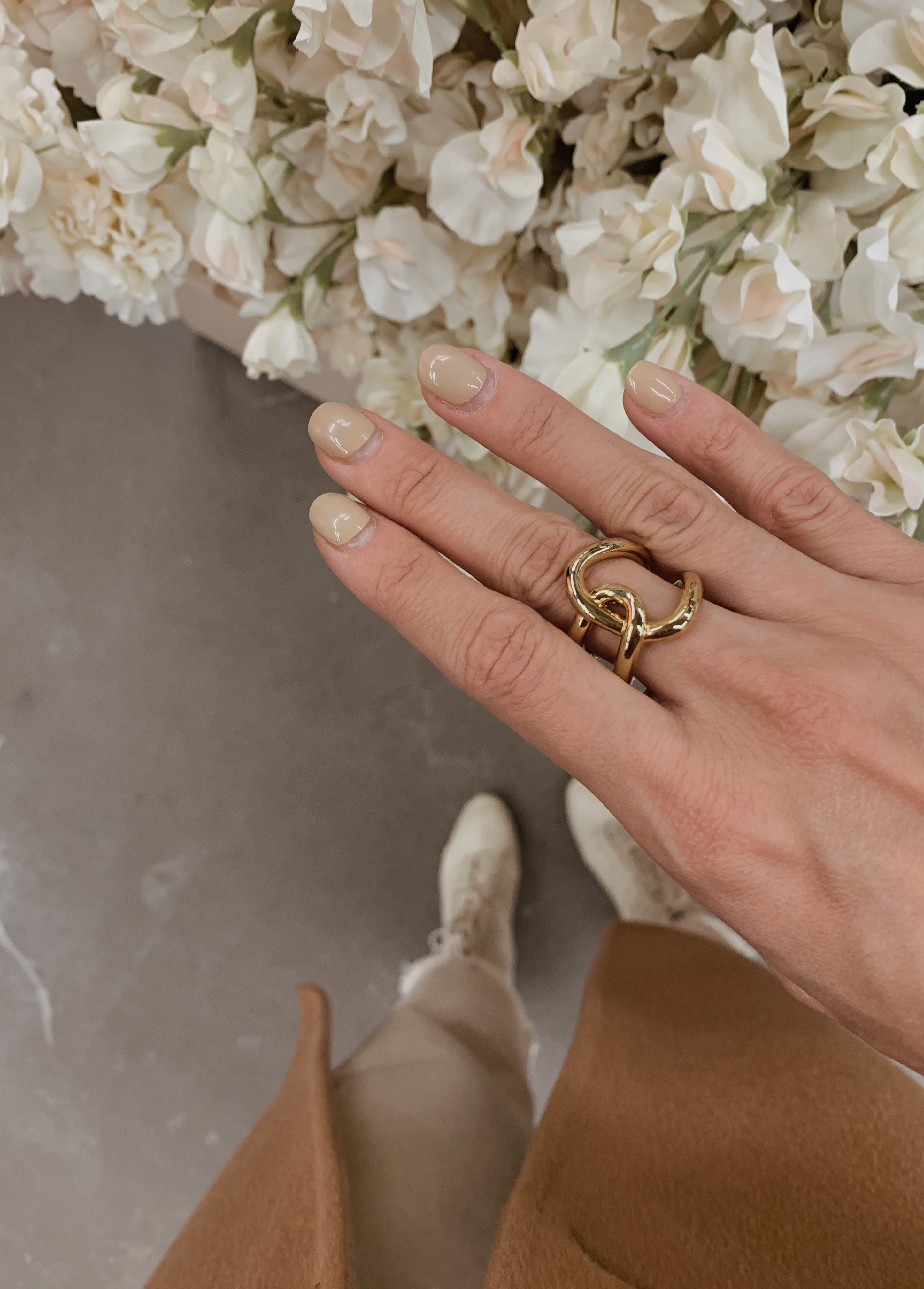 Кольцо Minimal Пересечение (золото)