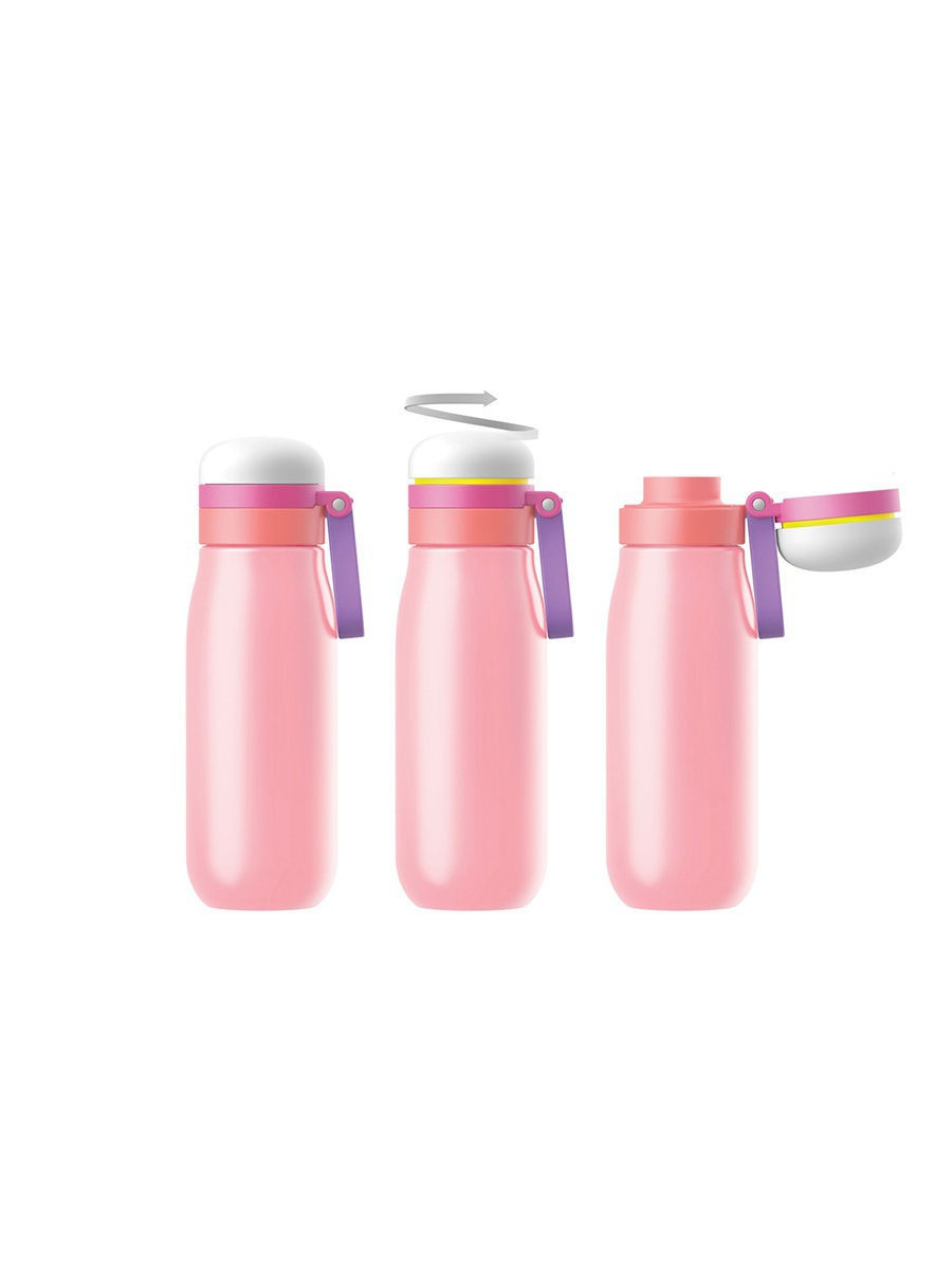 Бутылка вакуумная из нержавеющей стали 500 мл розовая