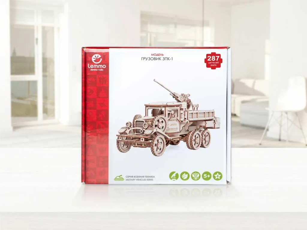 Сборная модель из дерева Lemmo Грузовик ЗПК-1
