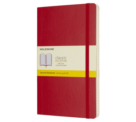 Записная книжка Classic Soft (в клетку) Large красный