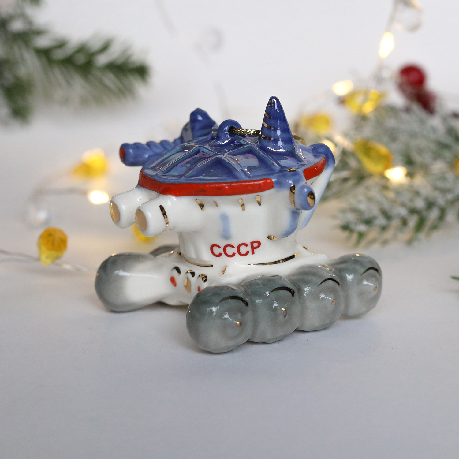 Елочная игрушка Луноход (синий)