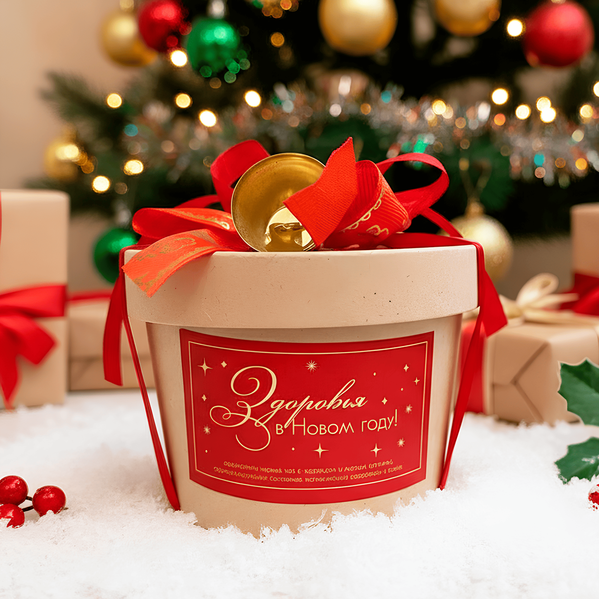 Чай в крафт-упаковке Здоровья в Новом году (чёрный с чабрецом) 50 г.