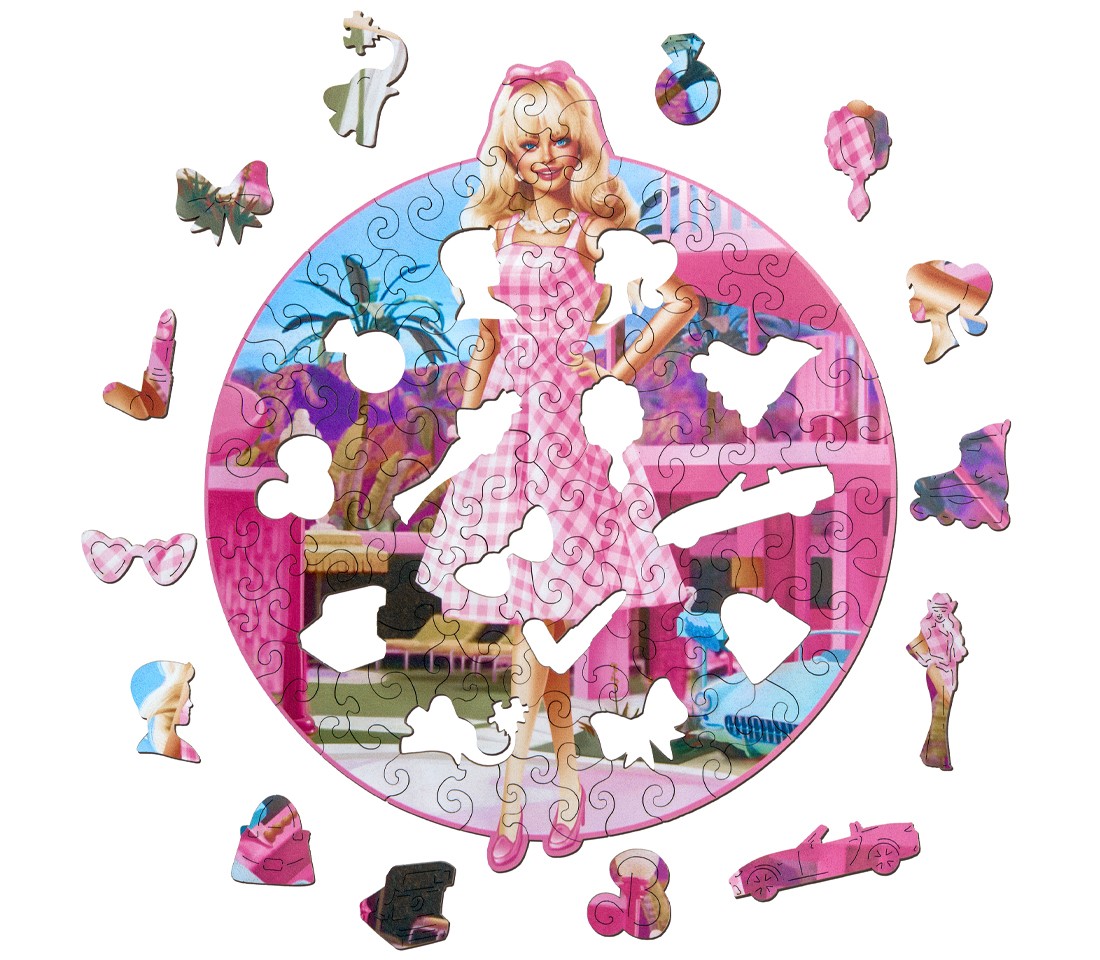 Деревянный пазл Барби