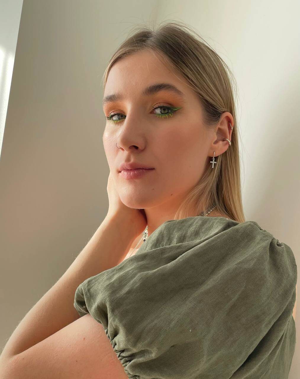 Серьги Minimal Крестики (серебро)