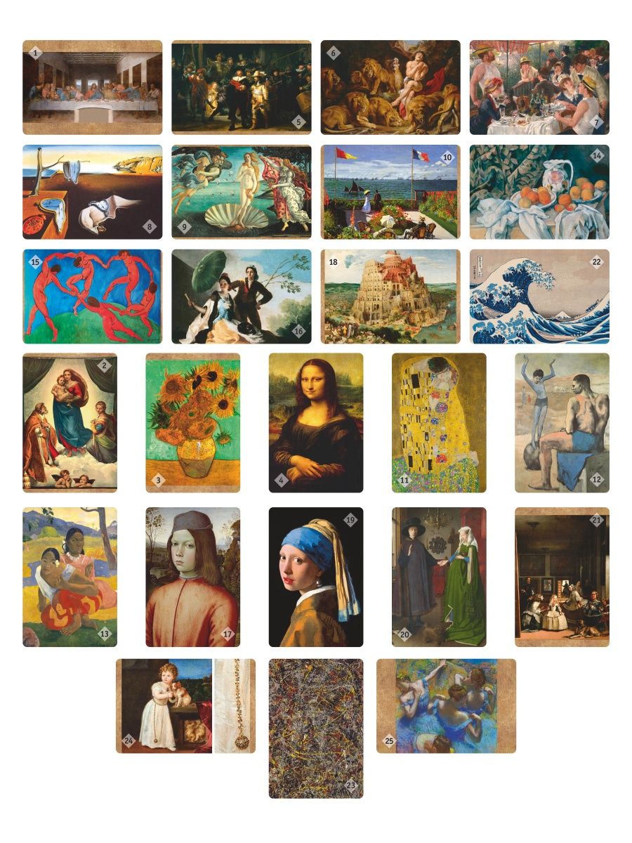 Настольная игра Мемо. Мировые шедевры