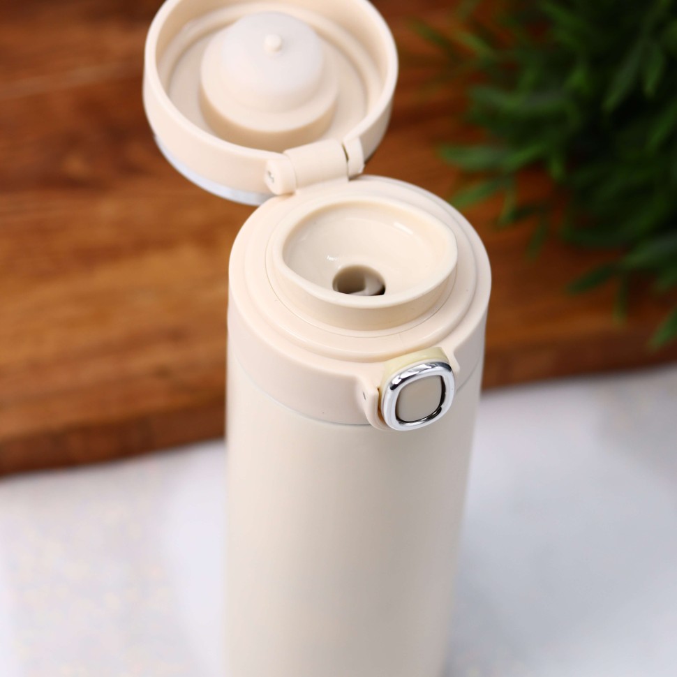 Термос с датчиком температуры Сlassic style (white), 420 мл