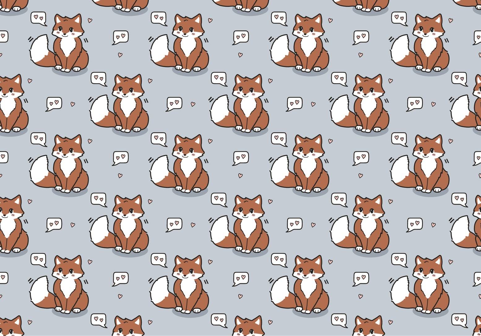 Обложка для паспорта Аниме. Fox love