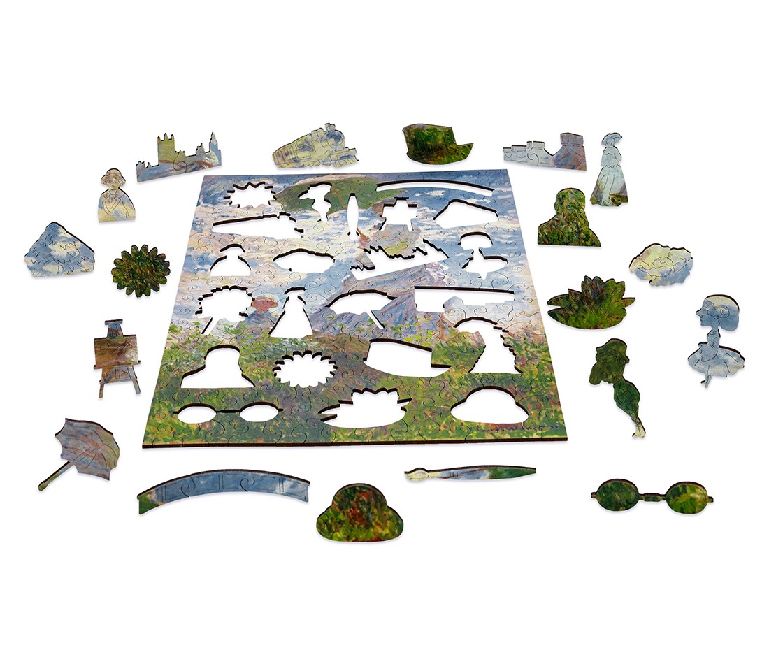 Деревянный пазл Клод Моне. Дама с зонтиком