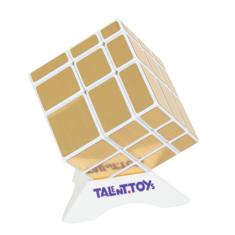 Зеркальный Кубик 3x3 Золото (с подставкой)