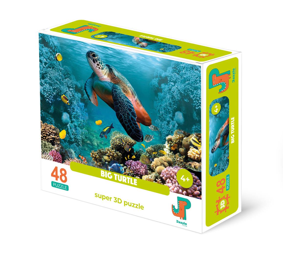 Пазл 3D Большая черепаха, 48 деталей (12009)