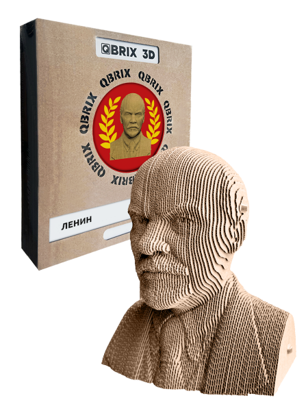 Картонный 3D конструктор Qbrix - Ленин