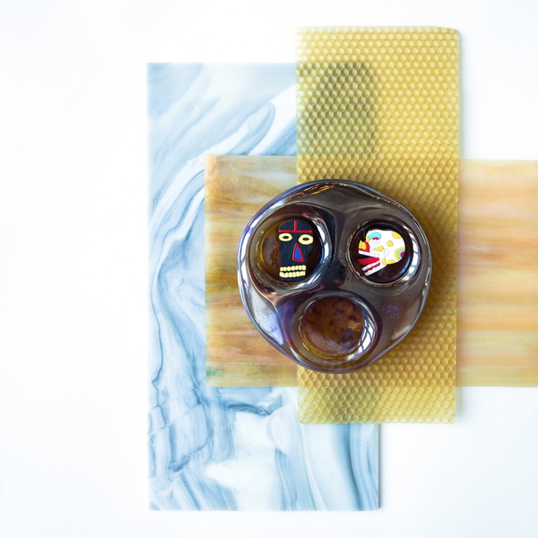 Брошь Череп ацтеков