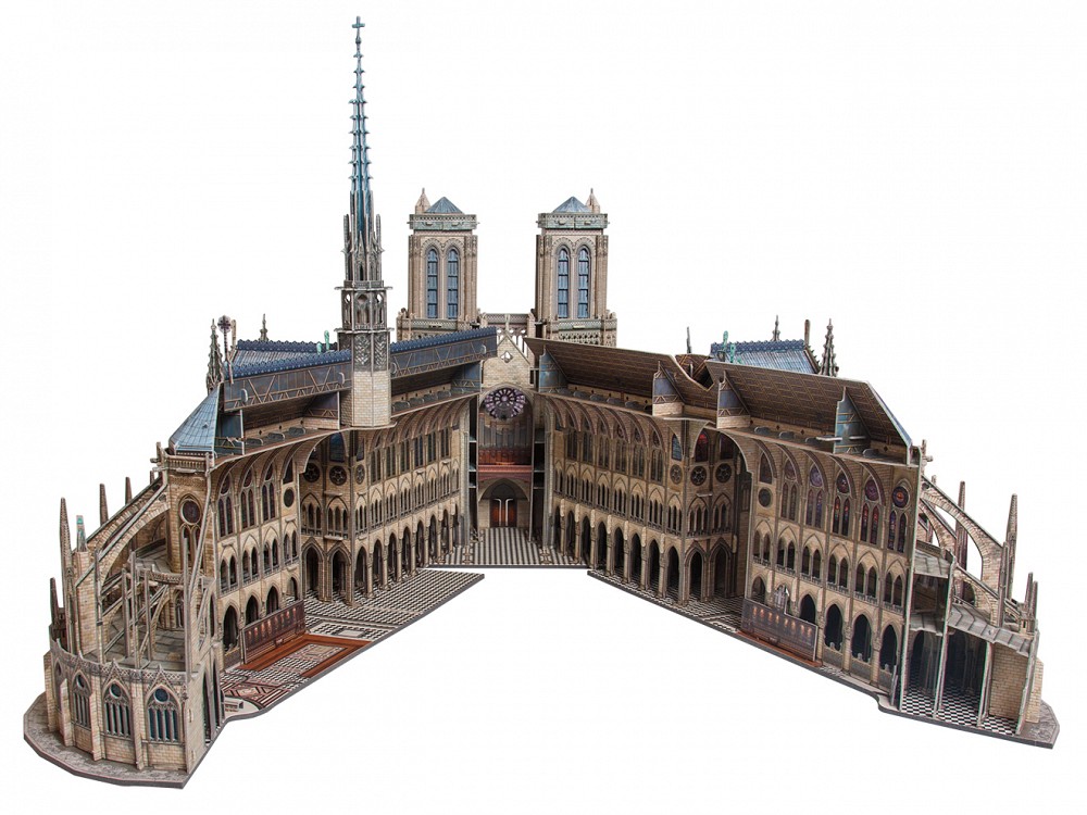 Бумажный конструктор Нотр-Дам де Пари 1/200