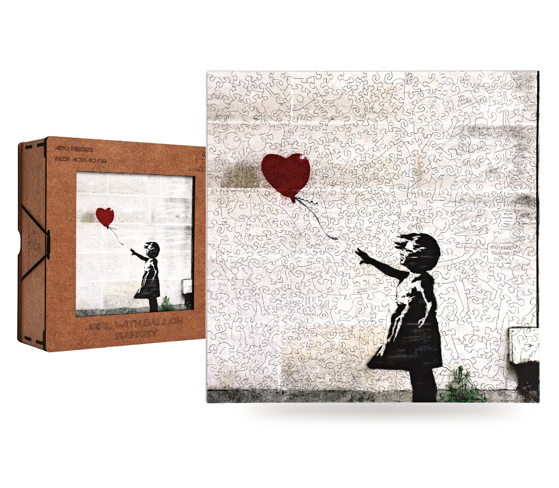 Деревянный пазл Девочка с шаром, Бэнкси