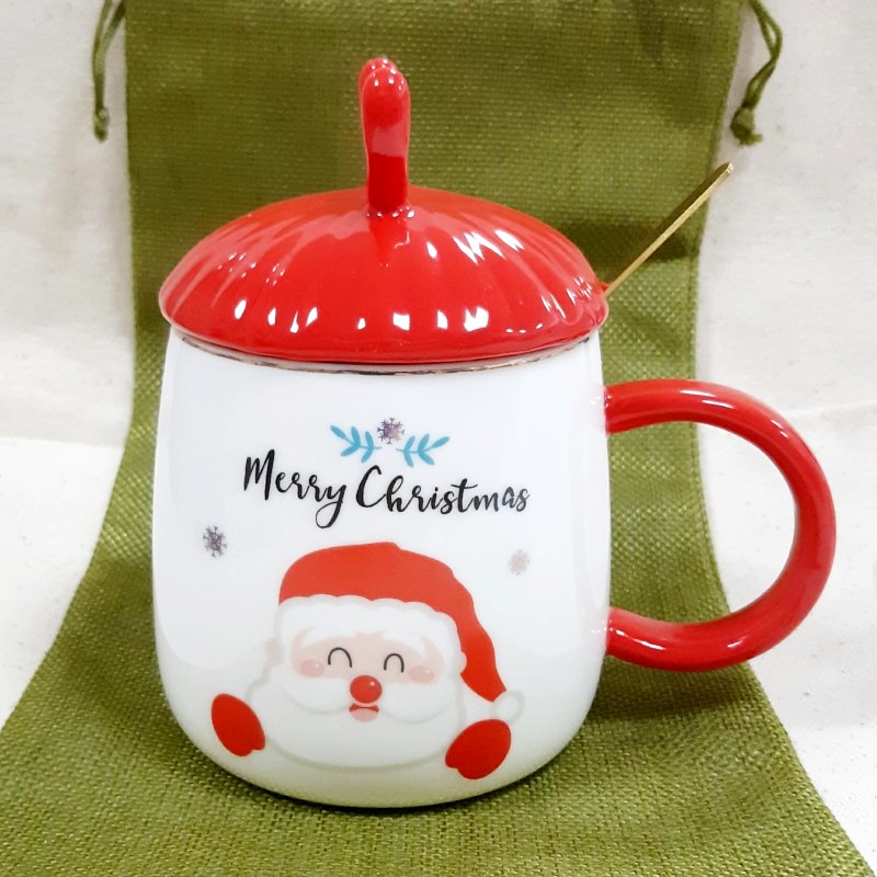 Кружка 3D с крышкой Дед Мороз (17184)