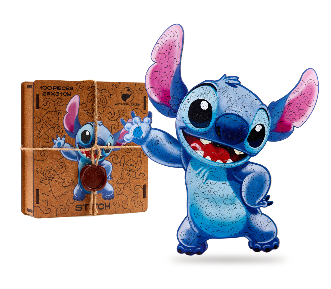 Деревянный пазл Стич