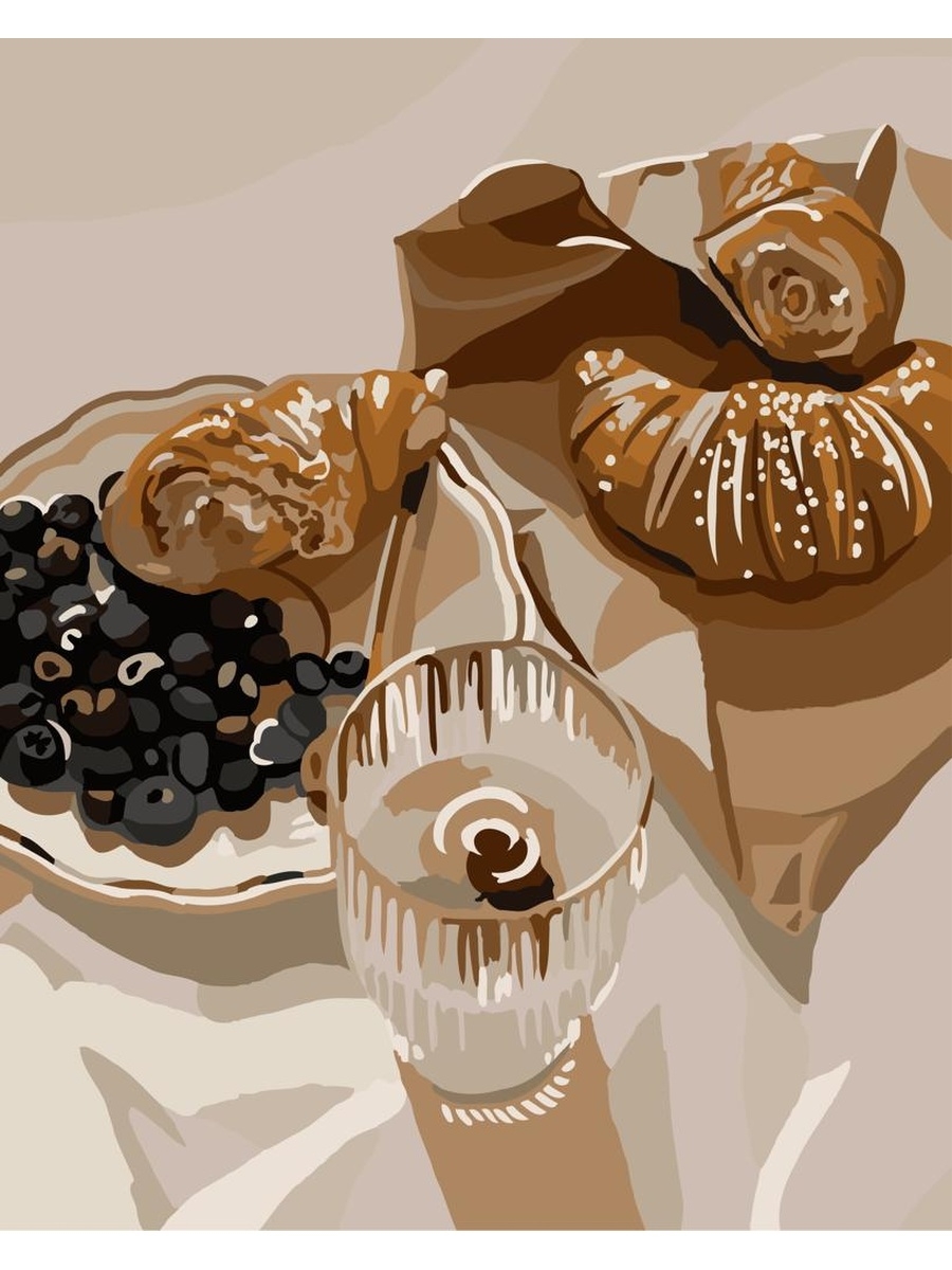 Картина по номерам Croissants
