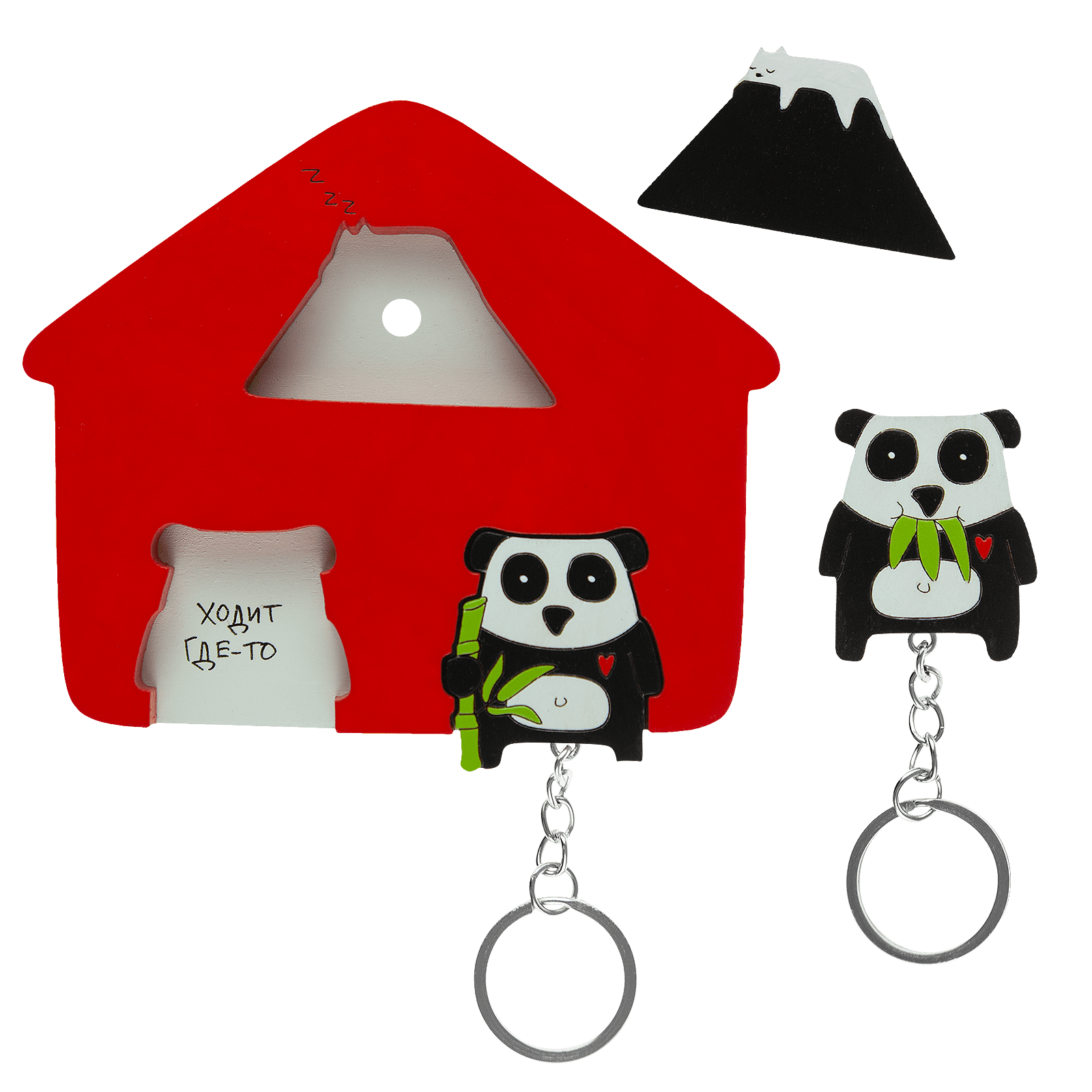 Ключница двойная Панда Фудзияма