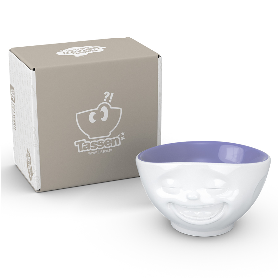 Чаша Tassen Laughing (белая-лавандовая) 500 мл