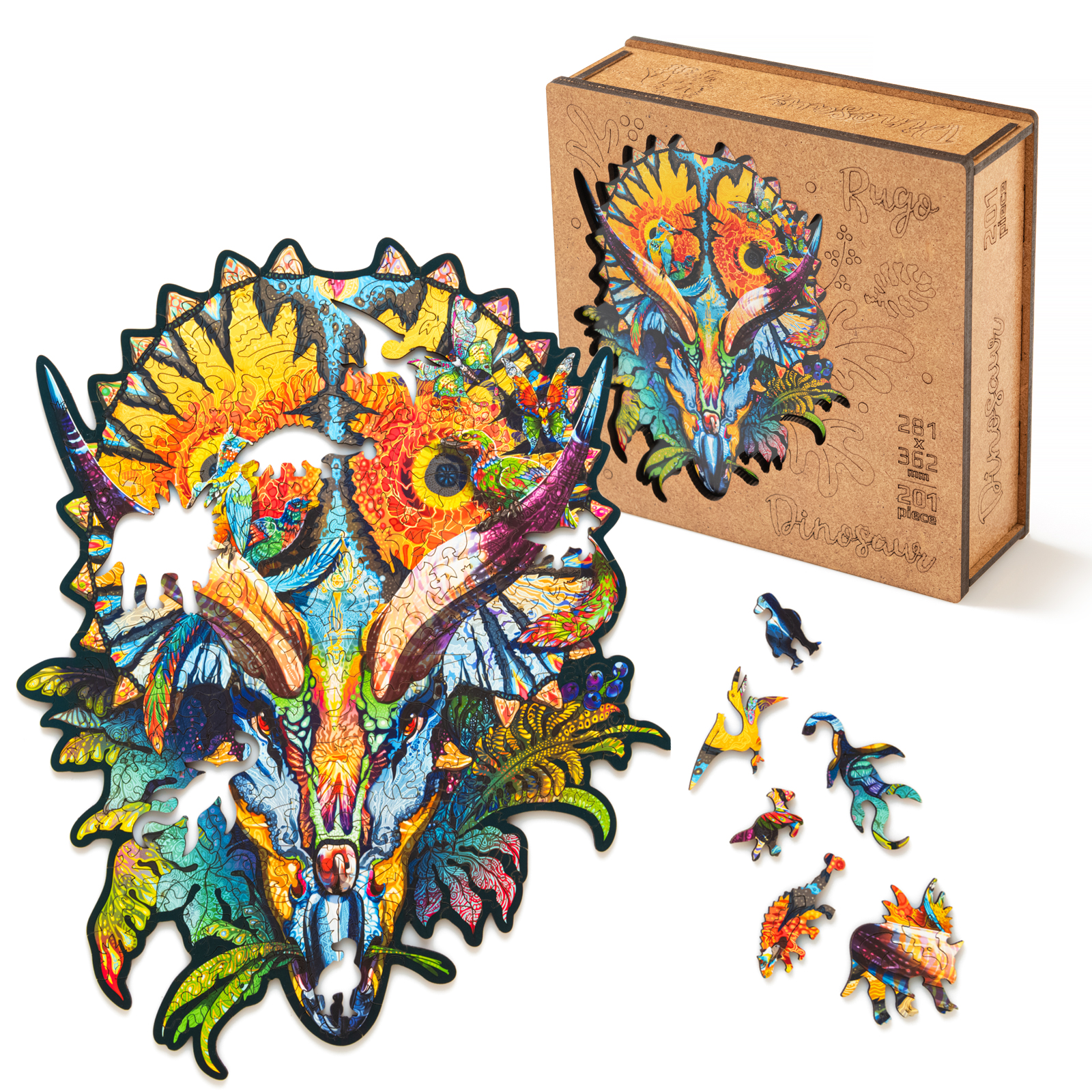 Деревянный пазл Динозавр L