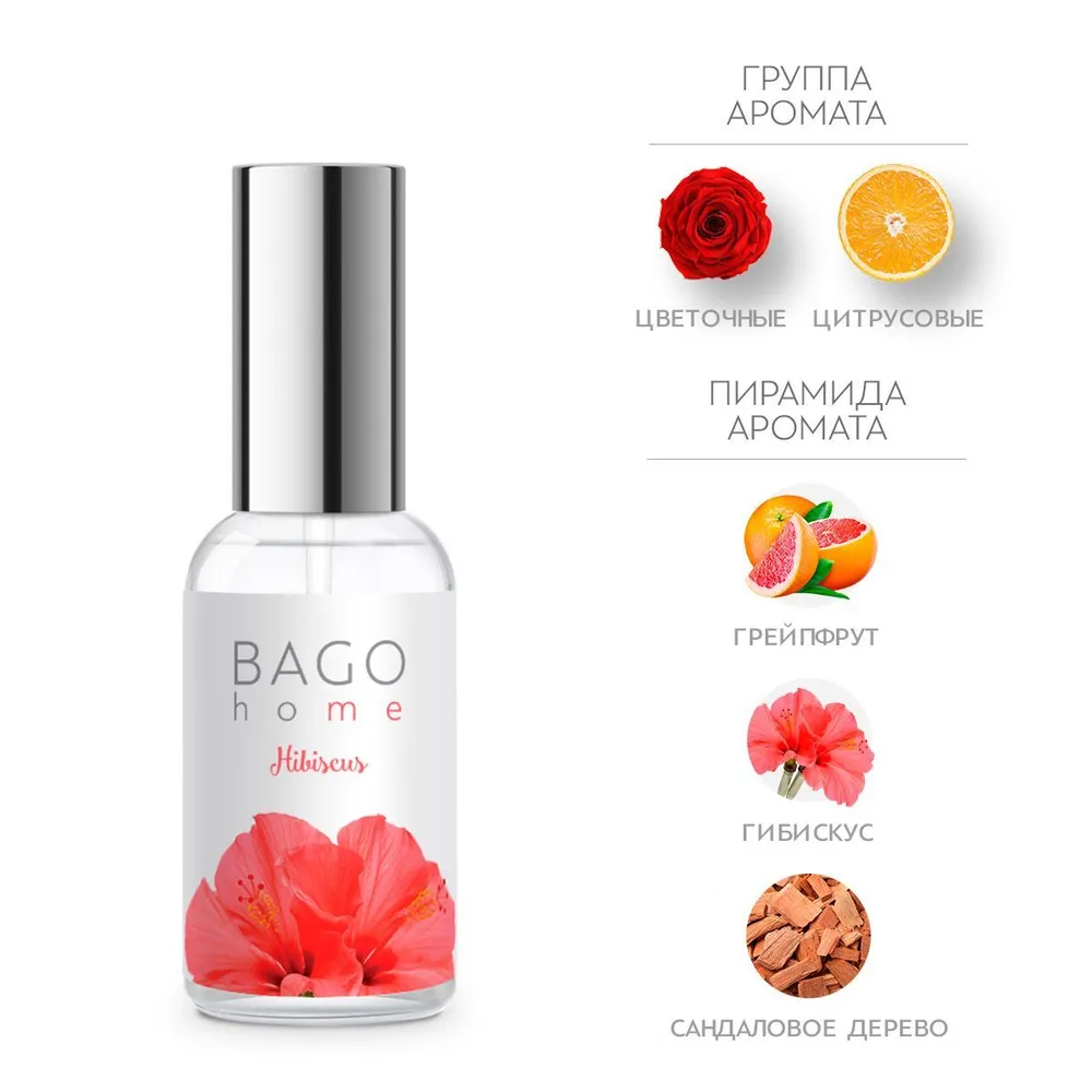 Спрей ароматический для дома Гибискус 30 мл.