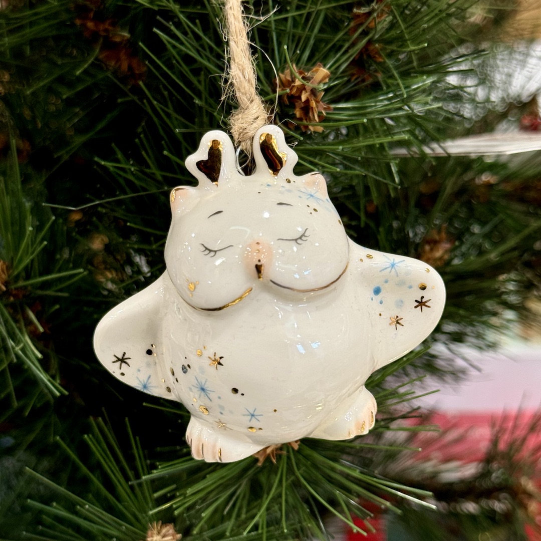 Керамическая игрушка Совушка с рожками