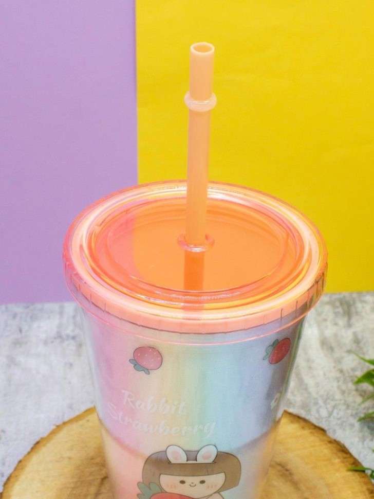 Тамблер Rabbit strawberry (pink) 450 мл