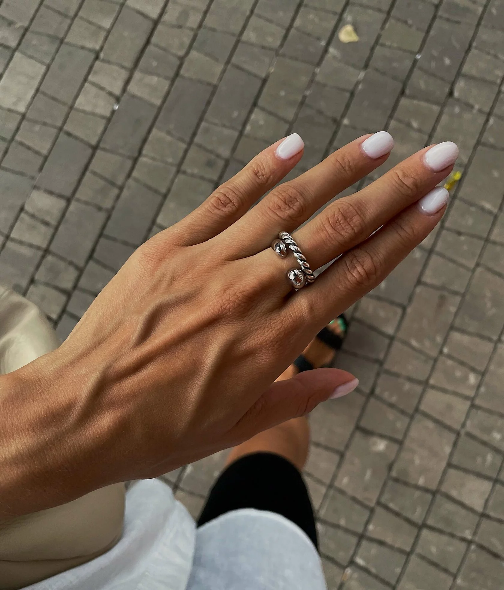 Кольцо Minimal Витое толстое (серебро)