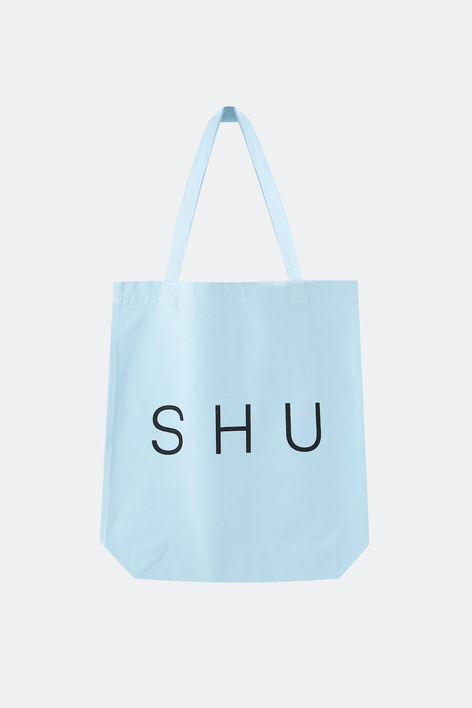 Хлопковая сумка-шоппер голубая