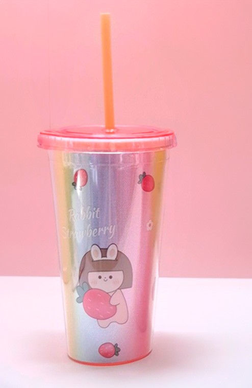 Тамблер Rabbit strawberry (pink) 450 мл