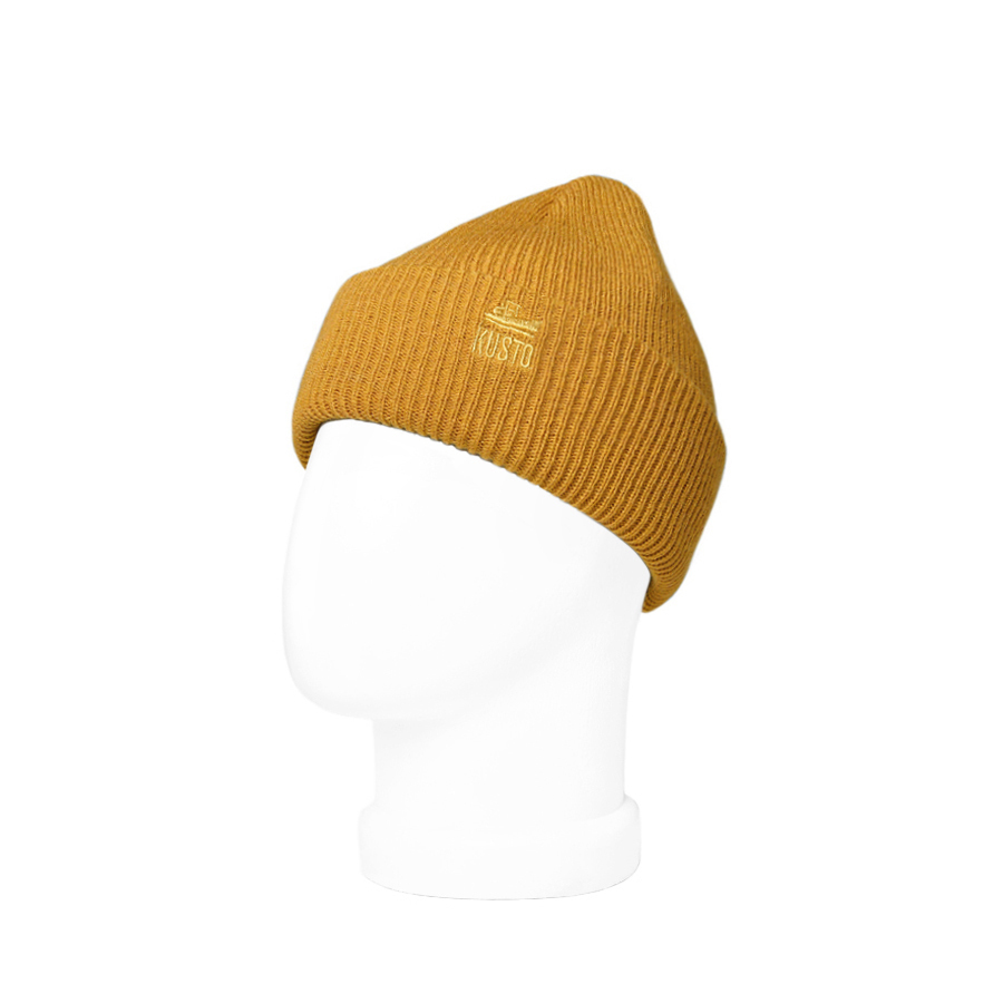Шапка Kusto One (Mustard) Вышивка
