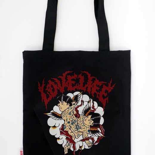 Сумка-шопер Oldy (черный, Ангелы LoveLife)