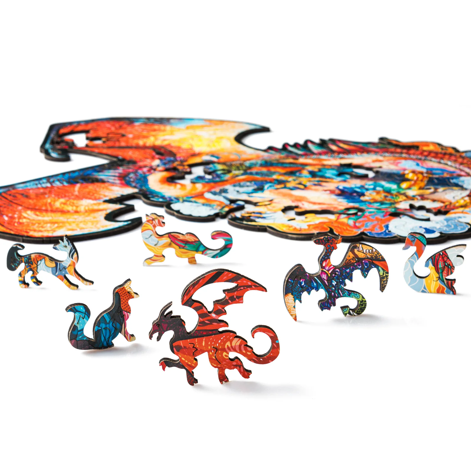 Деревянный пазл Дракон L