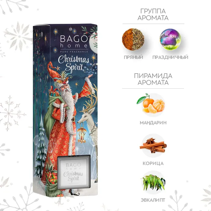 Ароматический диффузор Новогоднее настроение 90 мл.