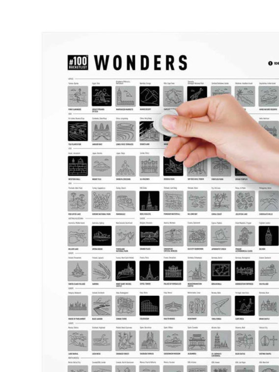 Скретч-постер #100 дел Wonders edition