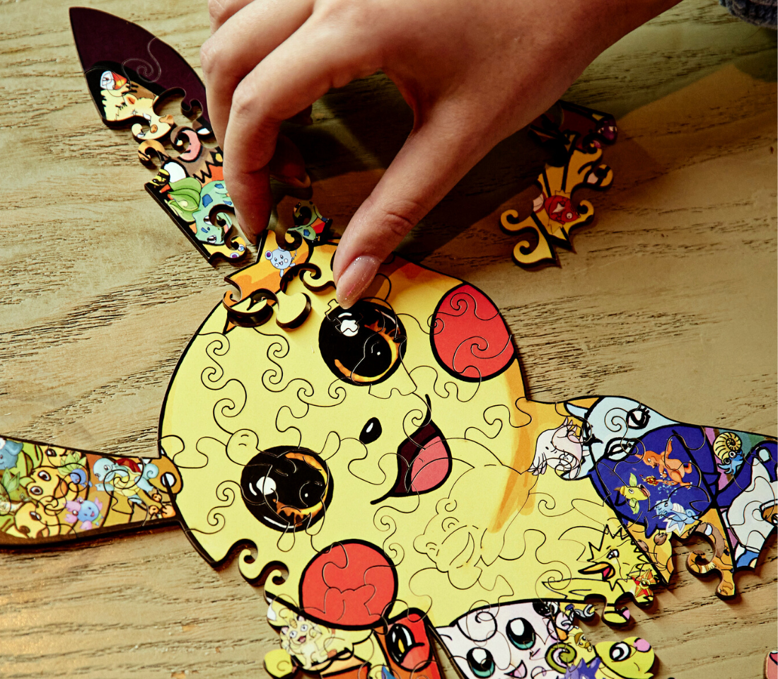 Деревянный пазл Пикачу