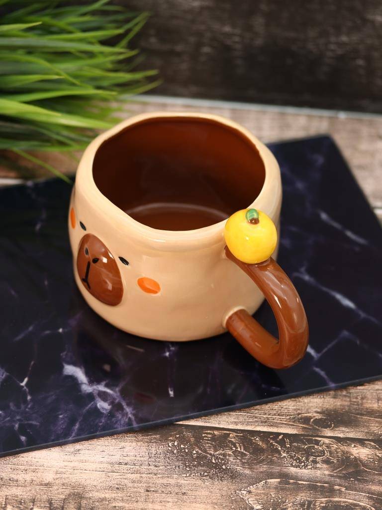 Кружка керамическая Amazing capybara (brown)