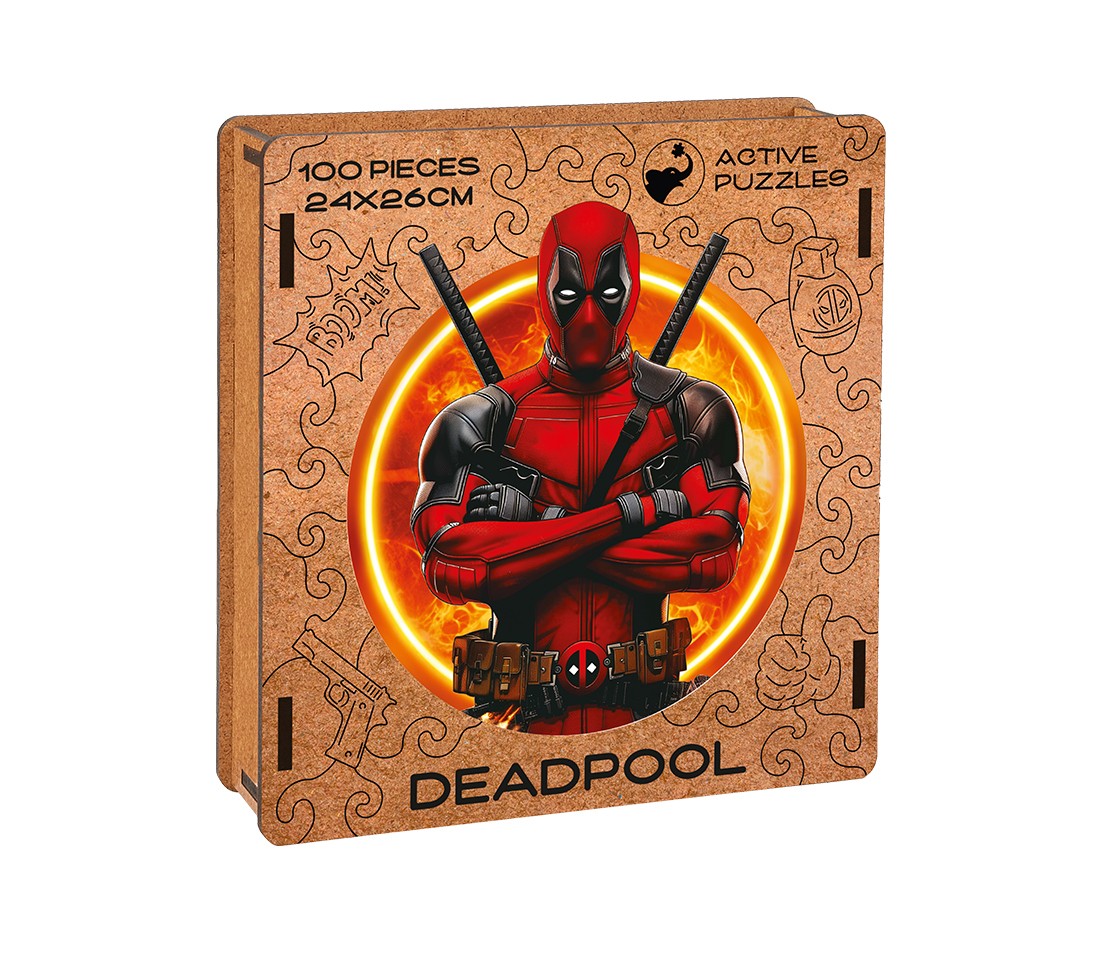 Деревянный пазл Дэдпул