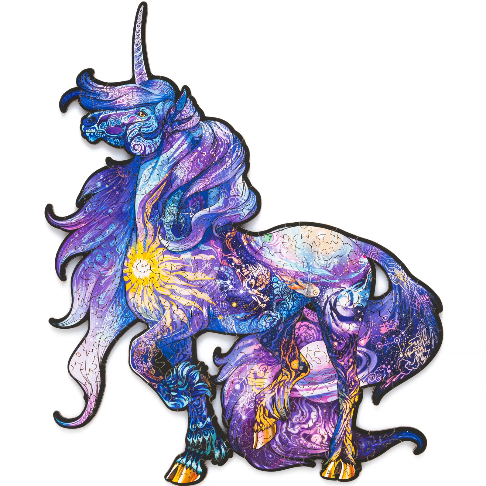 Деревянный пазл Космический Единорог L