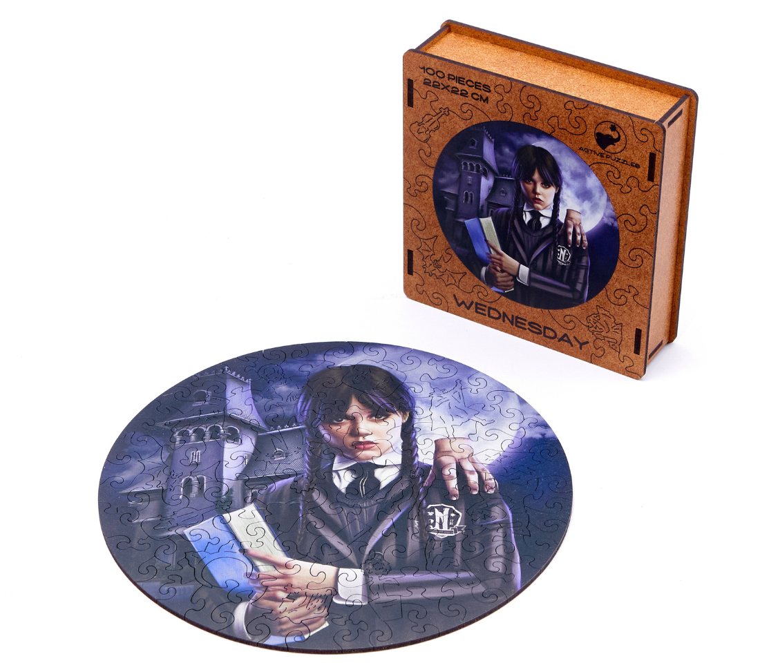 Деревянный пазл Уэнсдэй