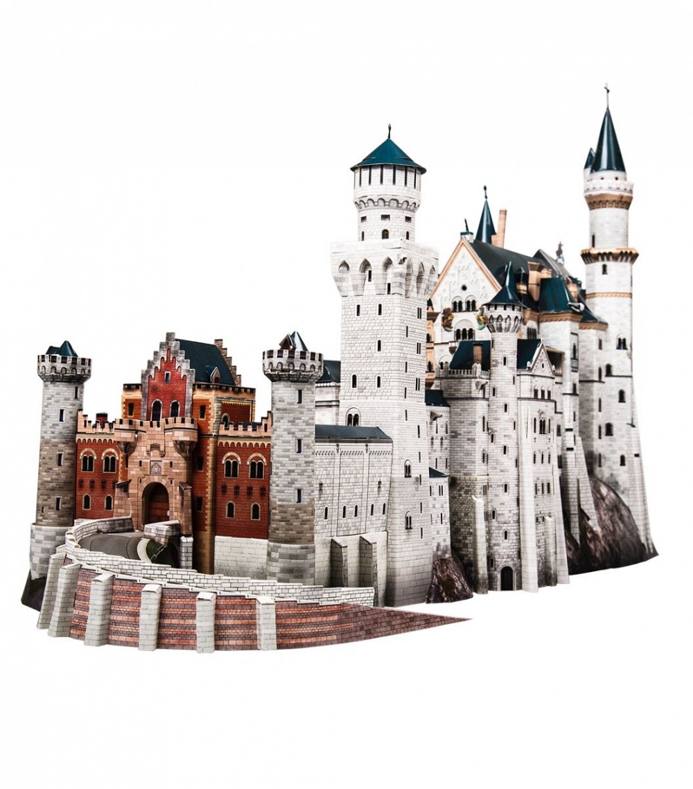 Бумажный конструктор Замок Neuschwanstein 1/250