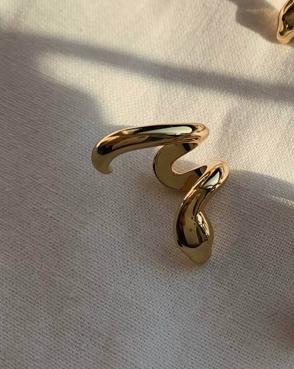 Кафф Minimal Змейка (цвет золото)