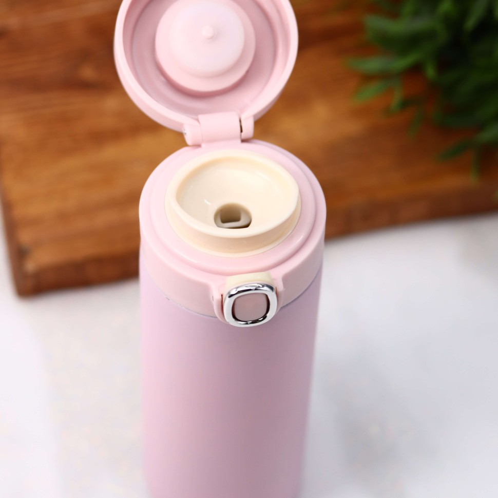 Термос с датчиком температуры Сlassic style (pink), 420 мл
