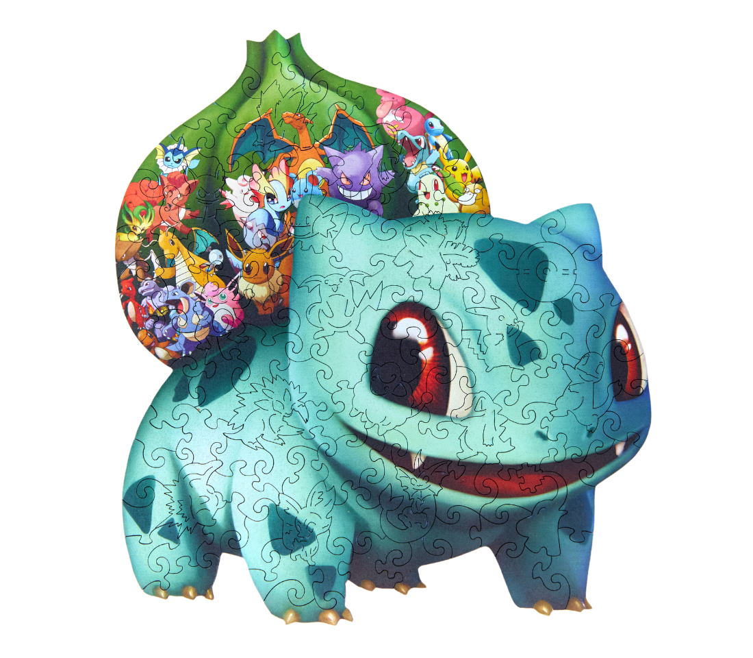 Деревянный пазл Бульбазавр