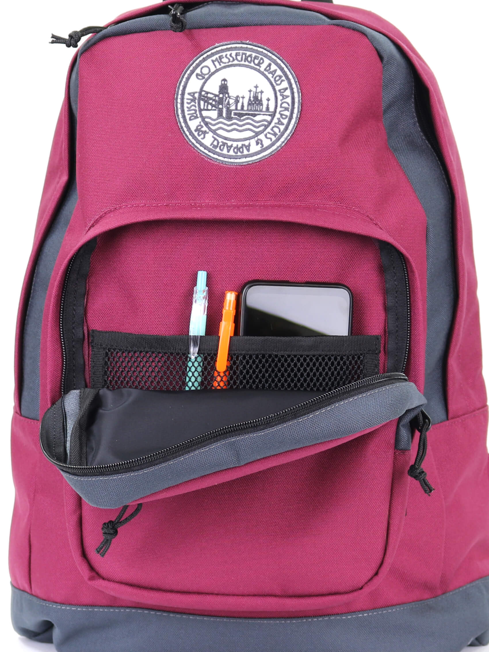 Рюкзак Daypack SQRD бордо, темно-серый