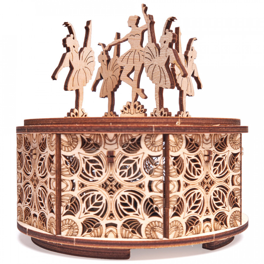 Сборная музыкальная шкатулка Wood Trick Танцующие балерины