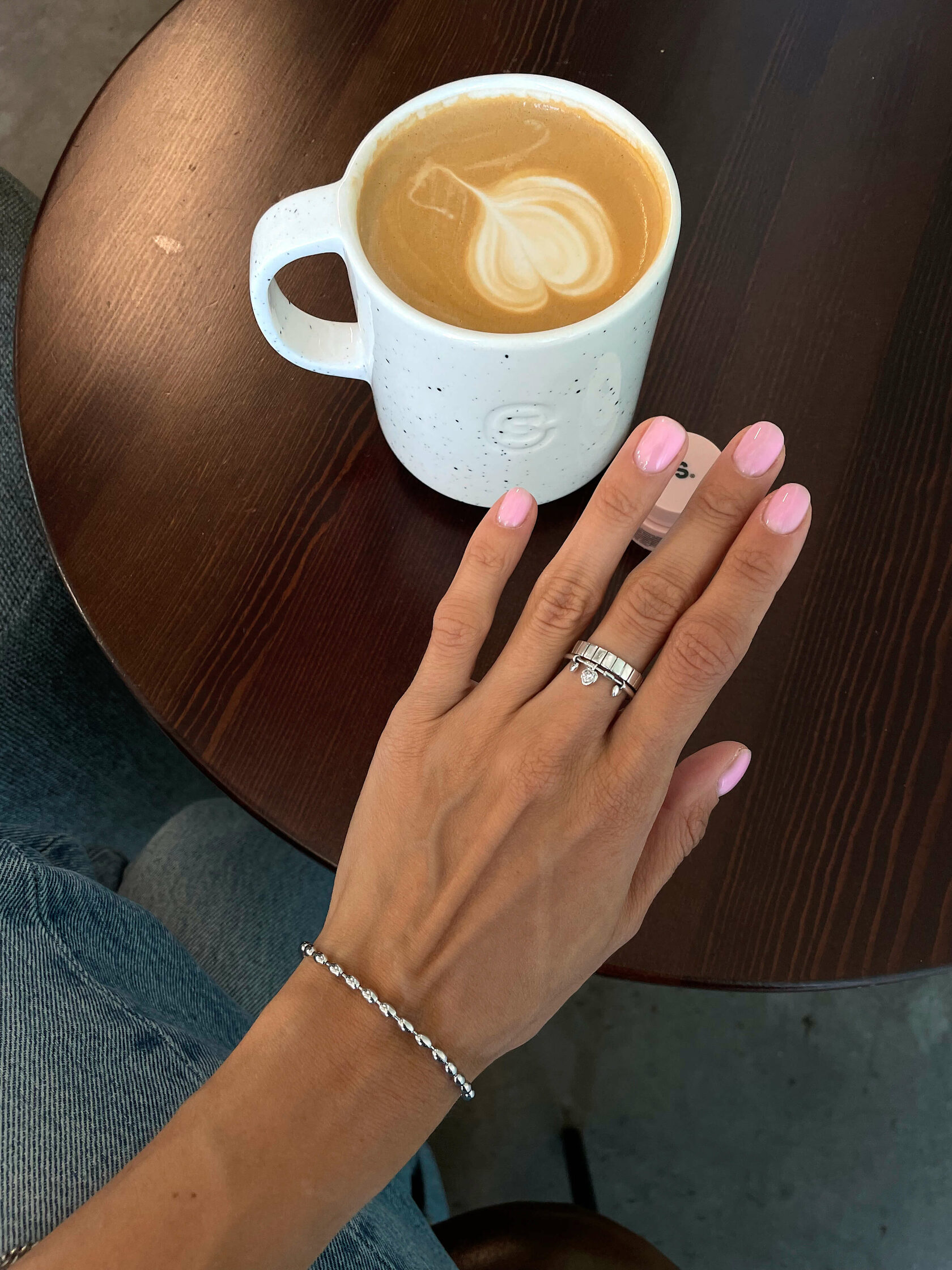 Кольцо Minimal С висящим сердечком (серебро)