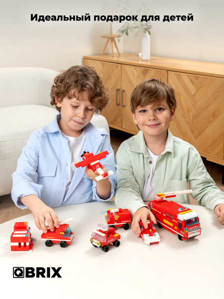 Конструктор Qbrix Kids Пожарная станция
