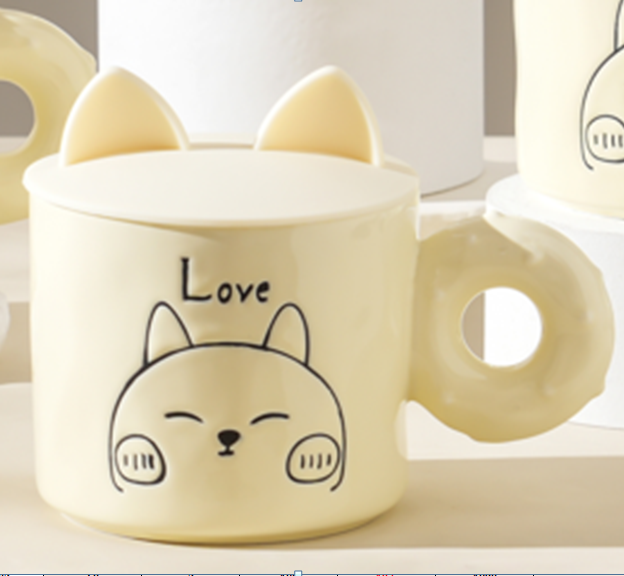 Кружка Kitty love (beige), 420 мл.