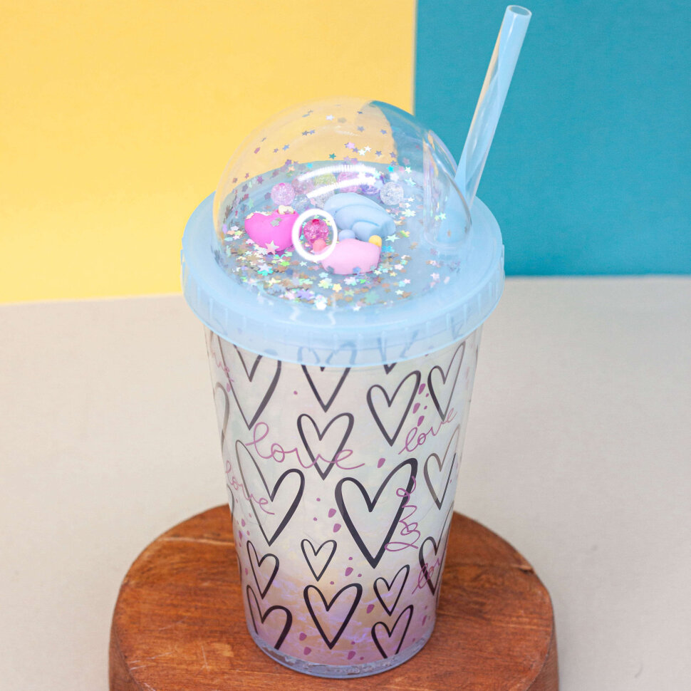 Тамблер Love heart (blue) 450 мл